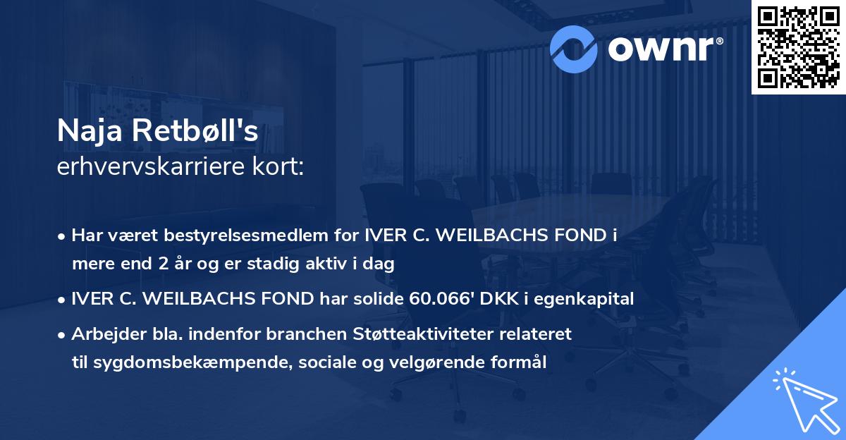 Naja Retbøll's erhvervskarriere kort