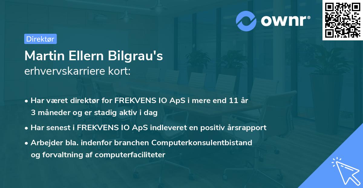 Martin Ellern Bilgrau's erhvervskarriere kort