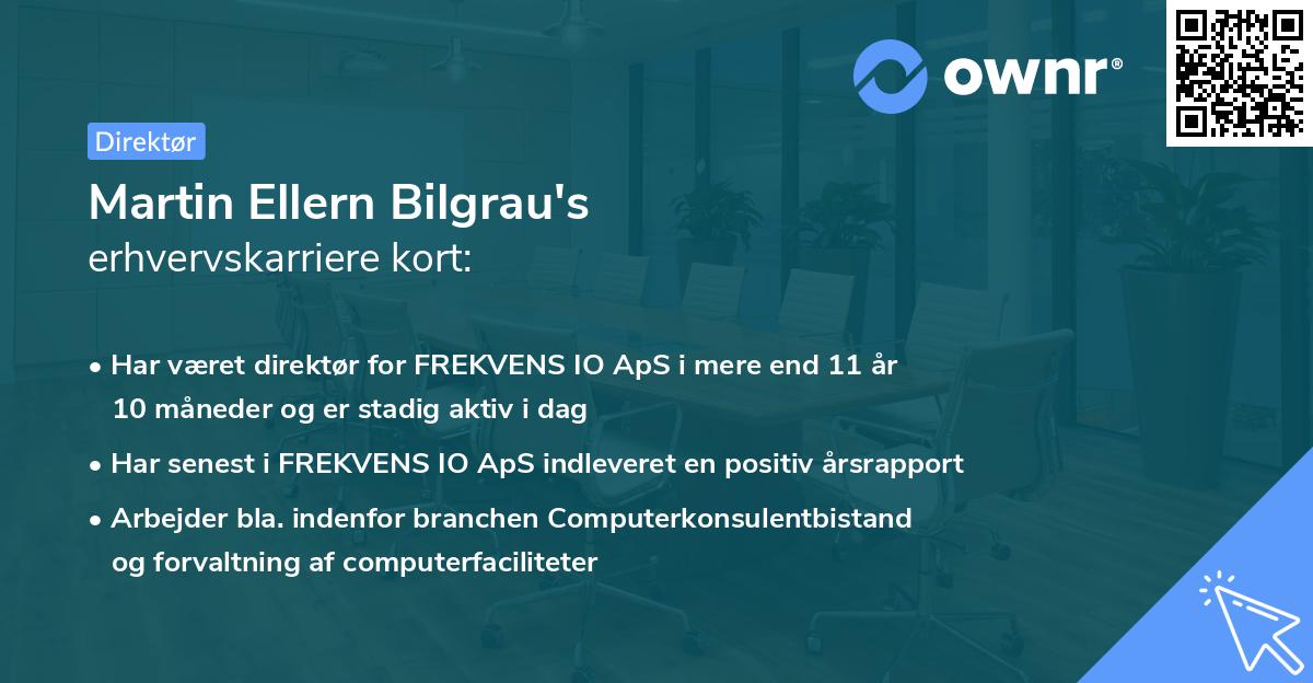Martin Ellern Bilgrau's erhvervskarriere kort