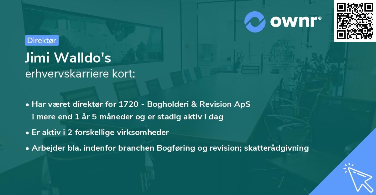 Jimi Walldo's erhvervskarriere kort