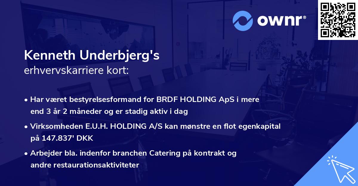 Kenneth Underbjerg's erhvervskarriere kort