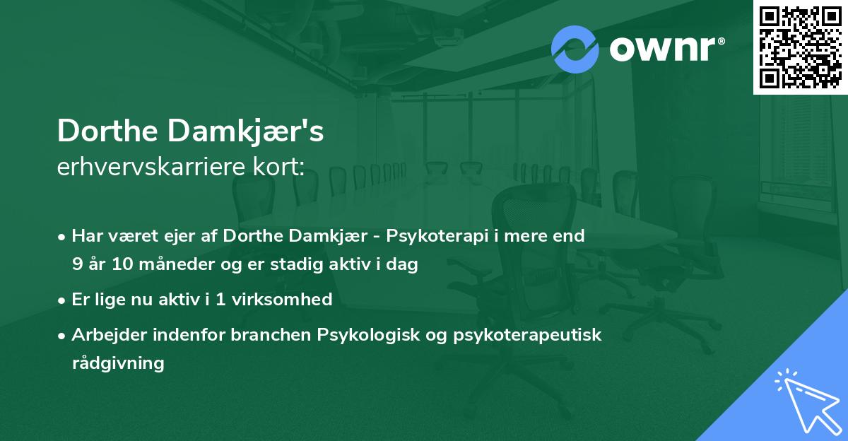 Dorthe Damkjær's erhvervskarriere kort