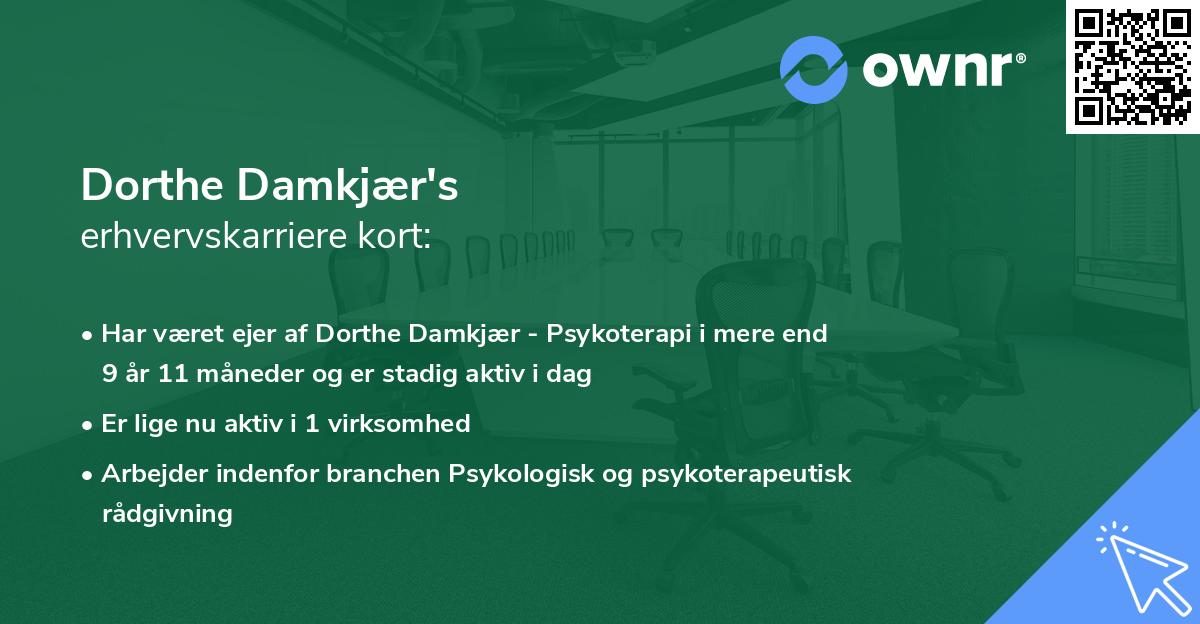 Dorthe Damkjær's erhvervskarriere kort