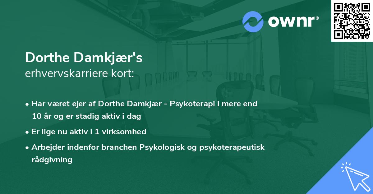 Dorthe Damkjær's erhvervskarriere kort