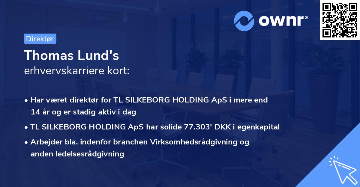 Thomas Lund's erhvervskarriere kort