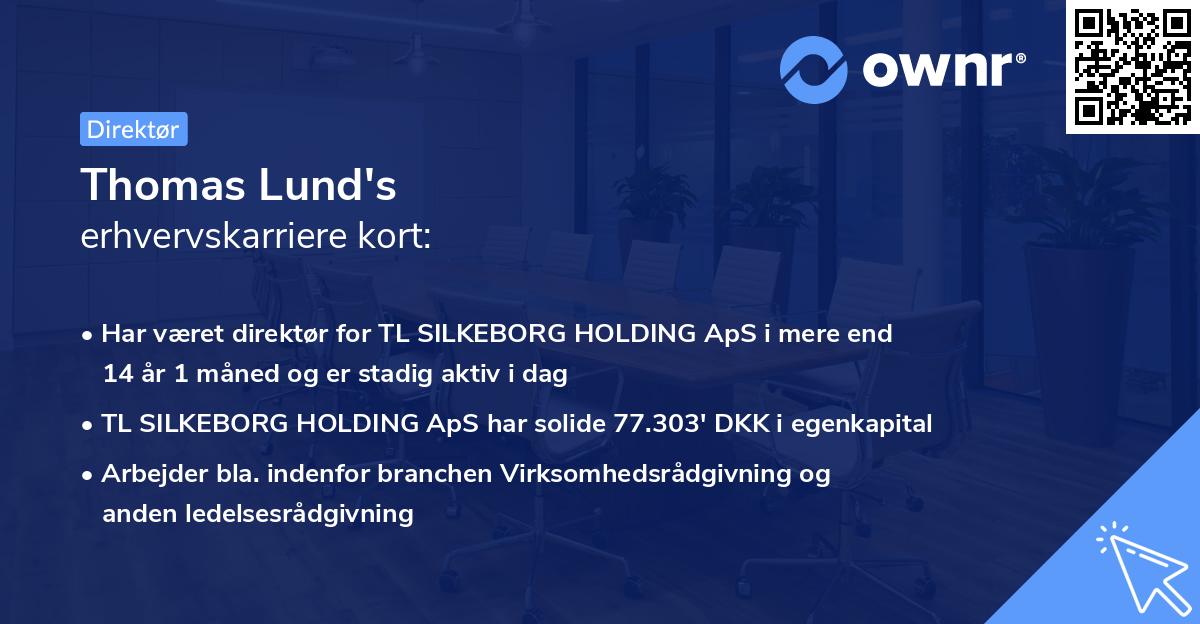 Thomas Lund's erhvervskarriere kort