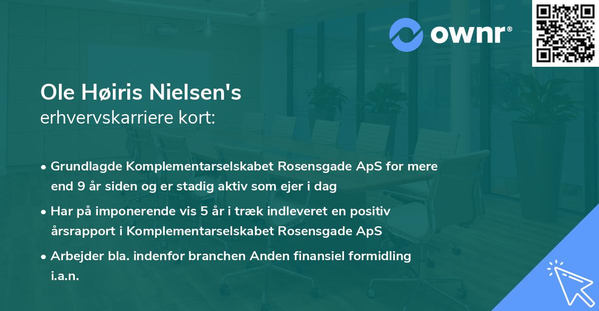 Ole Høiris Nielsen's erhvervskarriere kort