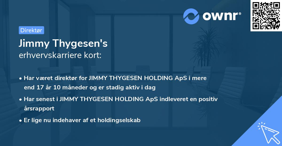 Jimmy Thygesen's erhvervskarriere kort