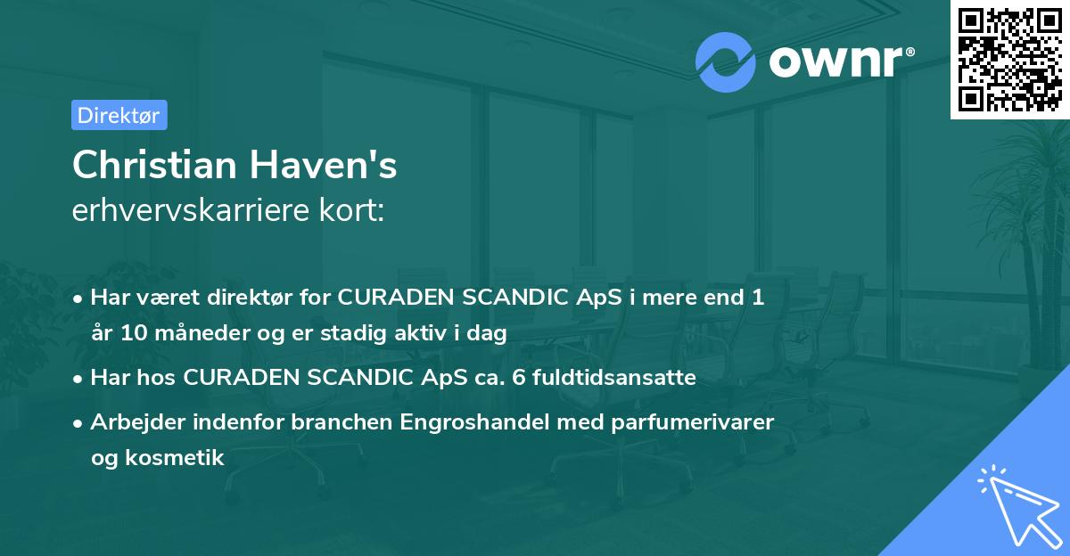 Christian Haven's erhvervskarriere kort