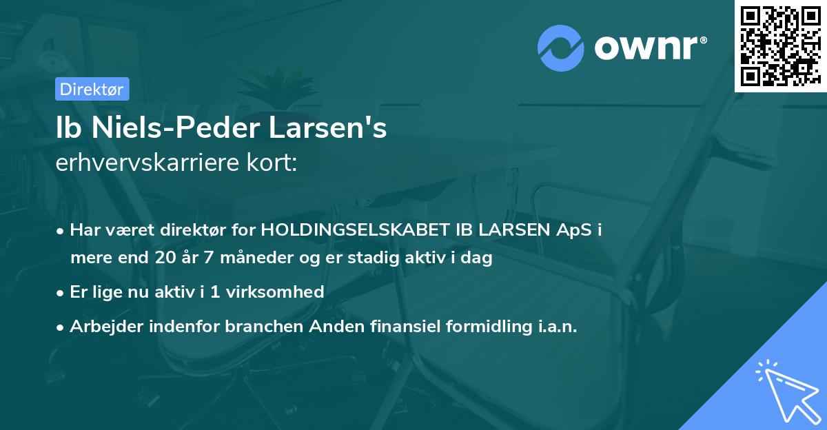 Ib Niels-Peder Larsen's erhvervskarriere kort