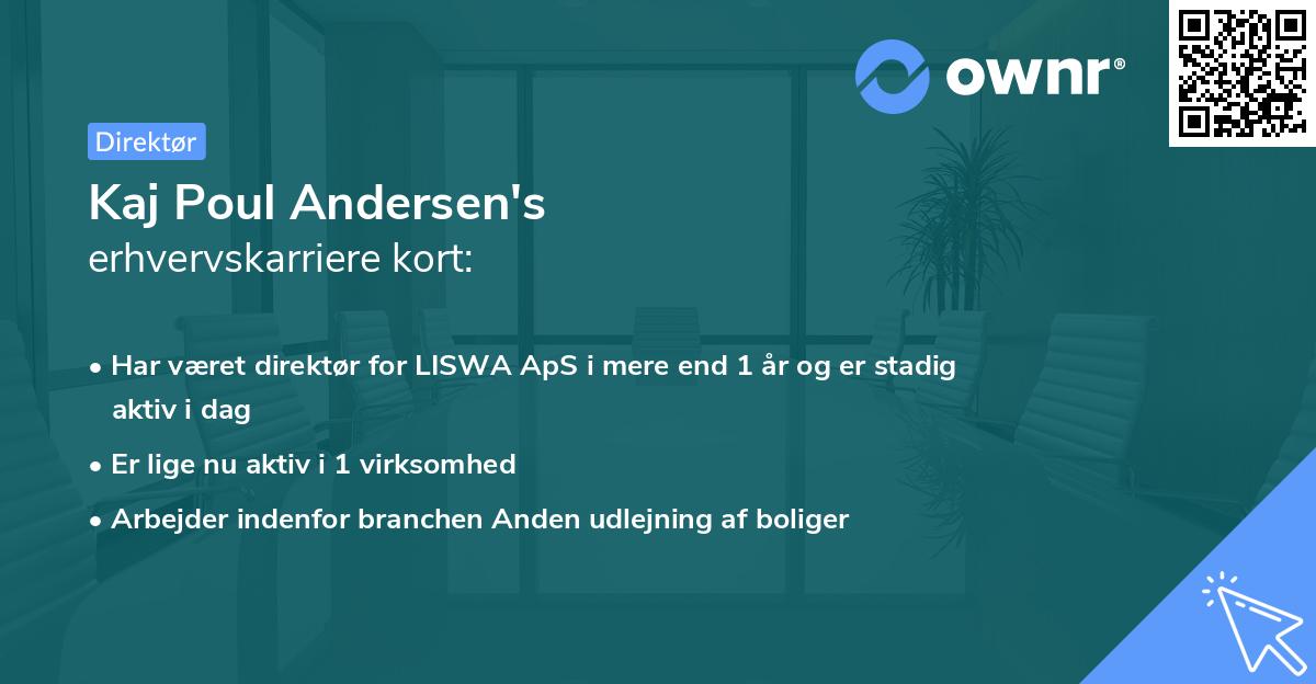 Kaj Poul Andersen's erhvervskarriere kort