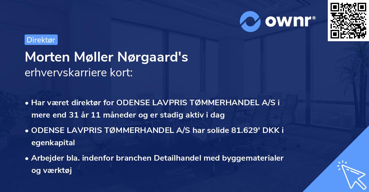 Morten Møller Nørgaard's erhvervskarriere kort