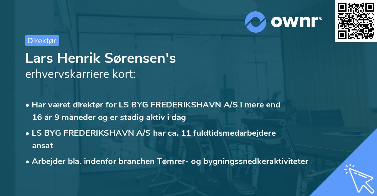 Lars Henrik Sørensen's erhvervskarriere kort