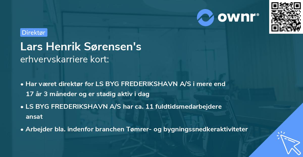 Lars Henrik Sørensen's erhvervskarriere kort