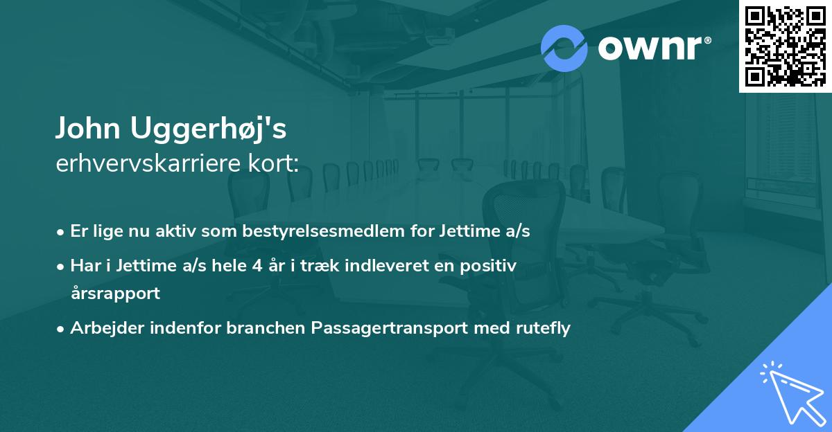 John Uggerhøj's erhvervskarriere kort