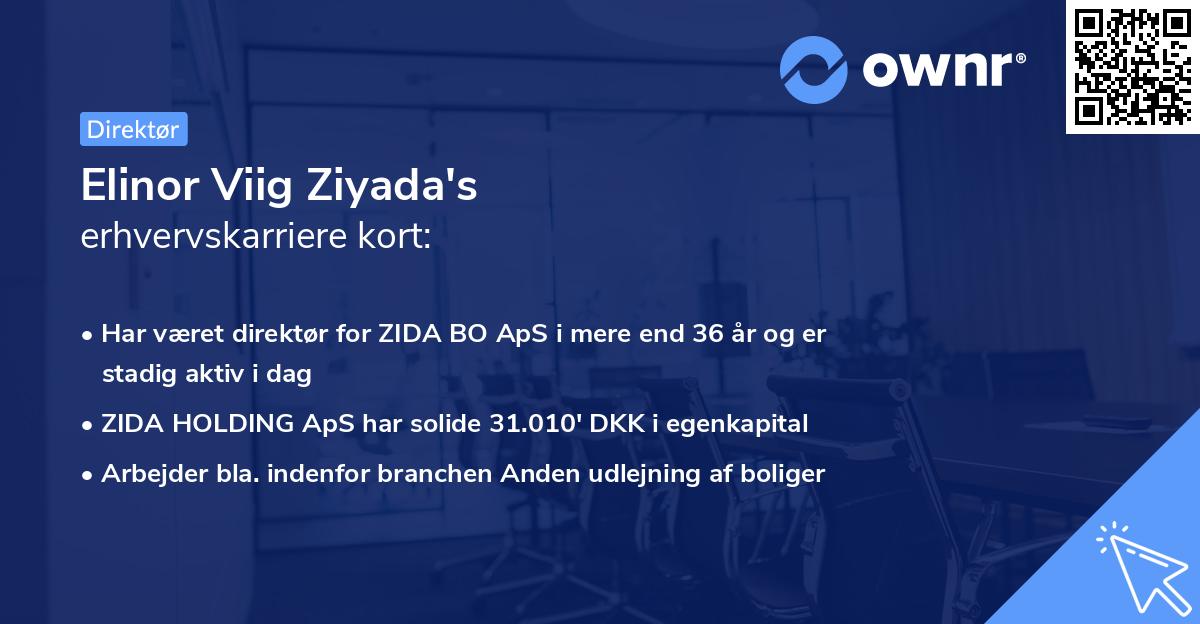 Elinor Viig Ziyada's erhvervskarriere kort