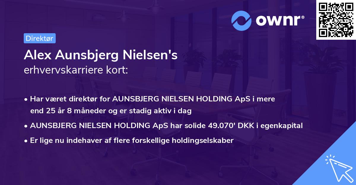 Alex Aunsbjerg Nielsen's erhvervskarriere kort