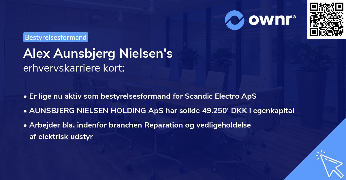 Alex Aunsbjerg Nielsen's erhvervskarriere kort
