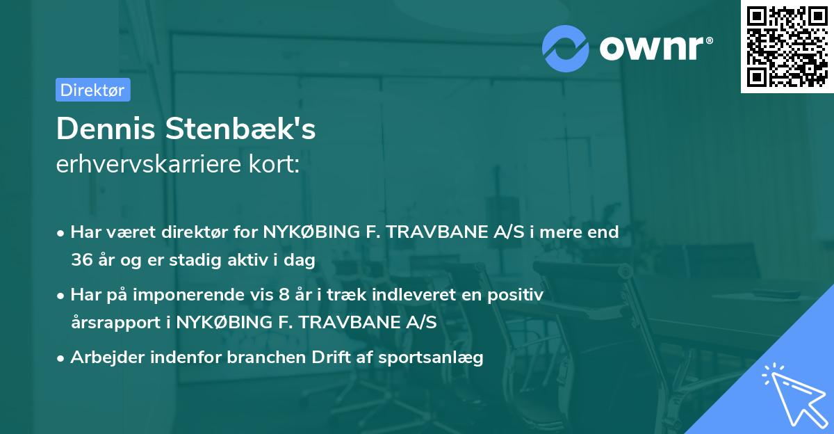 Dennis Stenbæk's erhvervskarriere kort