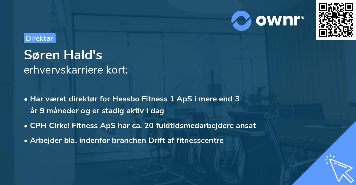 Søren Hald's erhvervskarriere kort