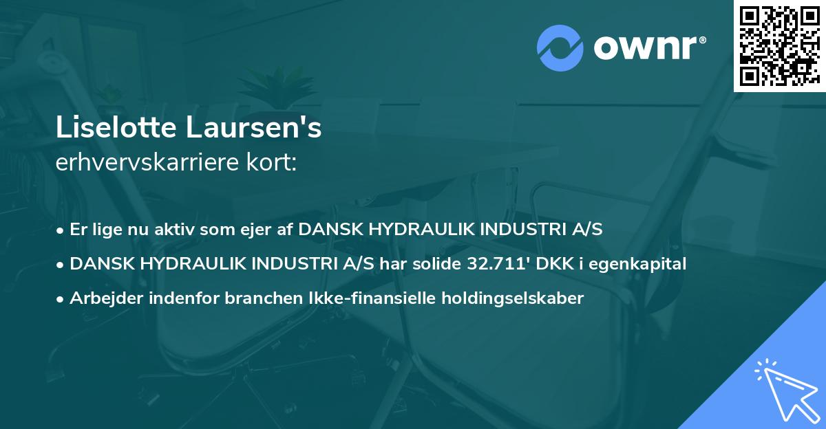 Liselotte Laursen's erhvervskarriere kort