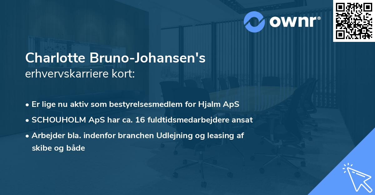 Charlotte Bruno-Johansen's erhvervskarriere kort