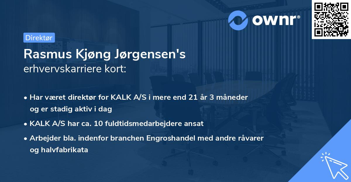 Rasmus Kjøng Jørgensen's erhvervskarriere kort