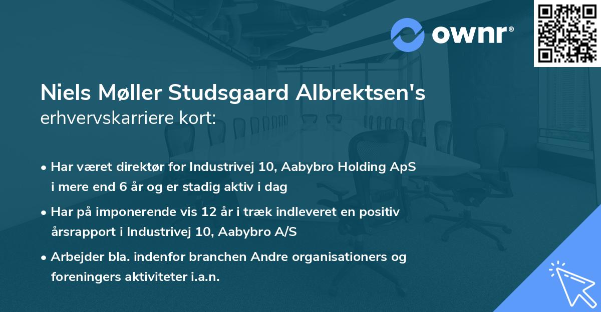 Niels Møller Studsgaard Albrektsen's erhvervskarriere kort