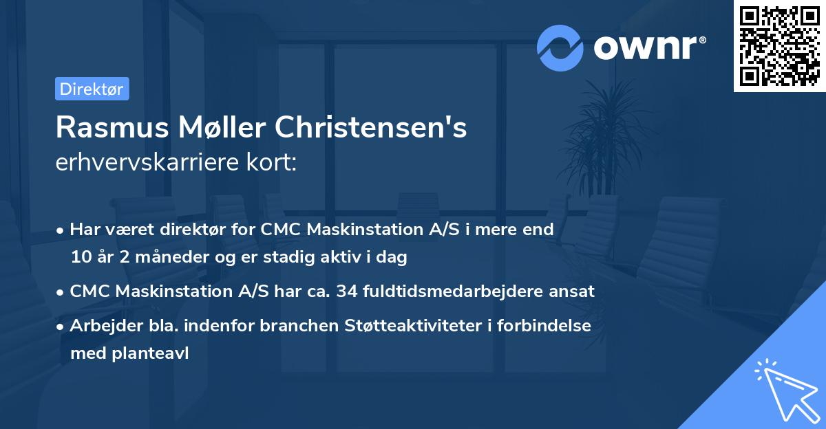 Rasmus Møller Christensen's erhvervskarriere kort