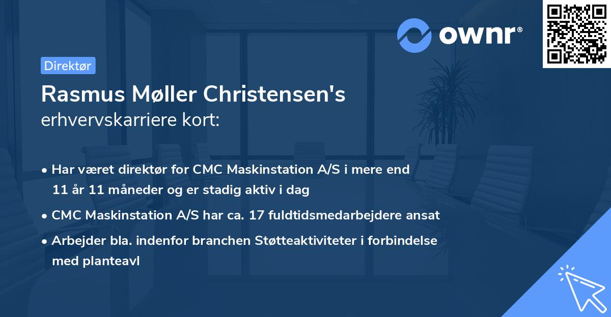 Rasmus Møller Christensen's erhvervskarriere kort