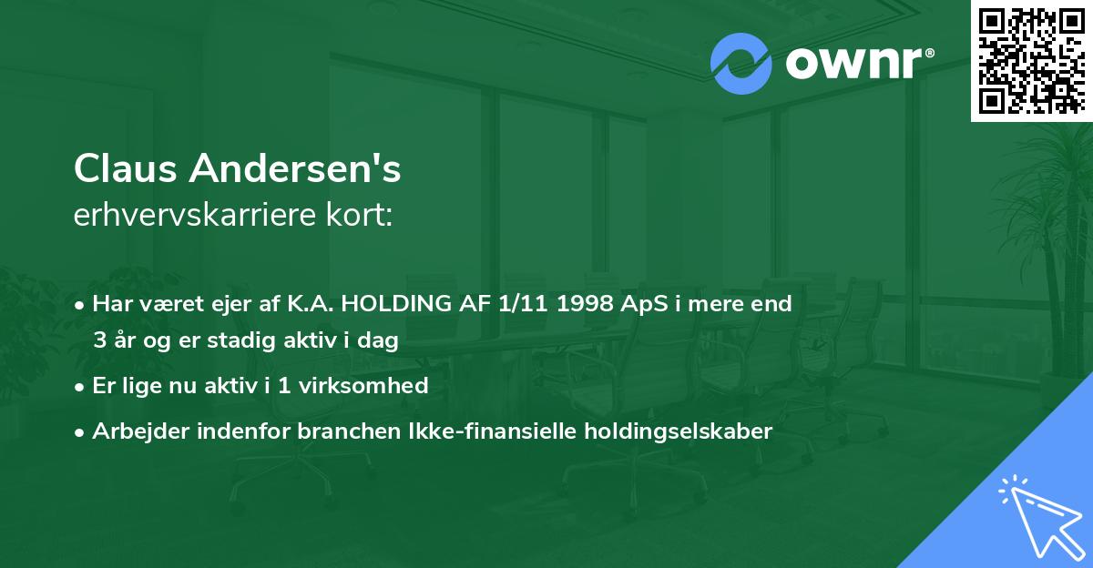 Claus Andersen's erhvervskarriere kort