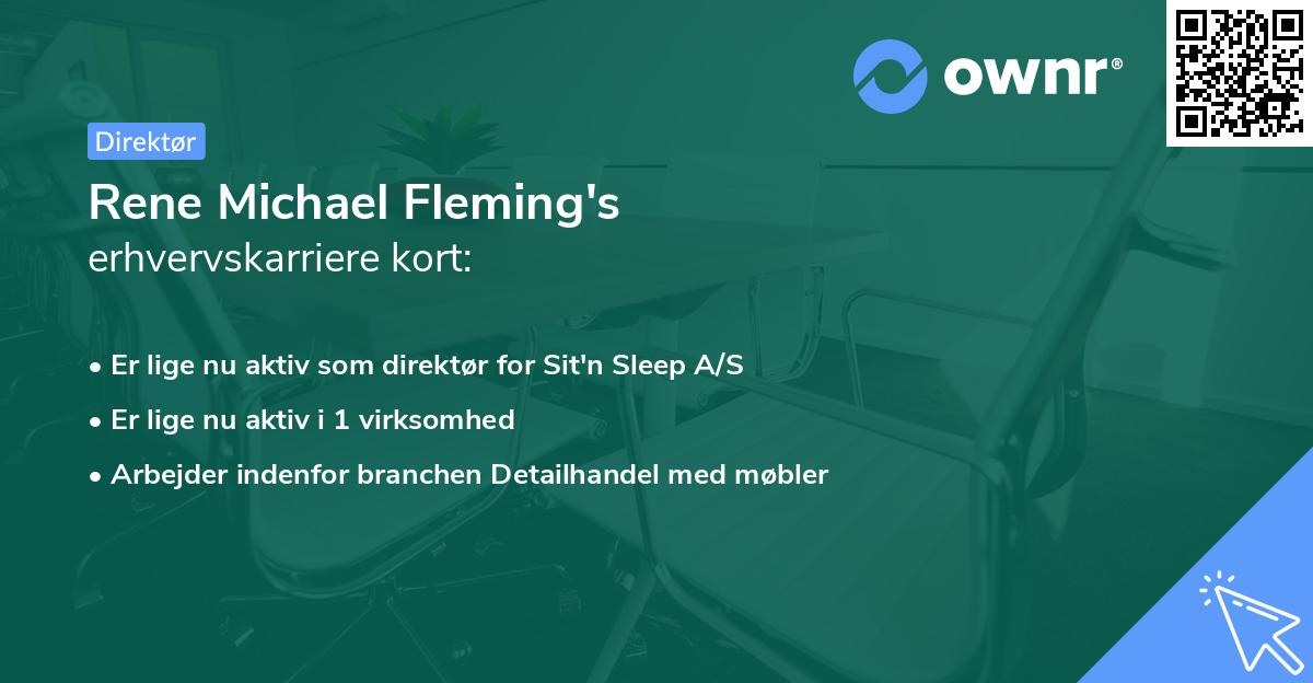Rene Michael Fleming's erhvervskarriere kort