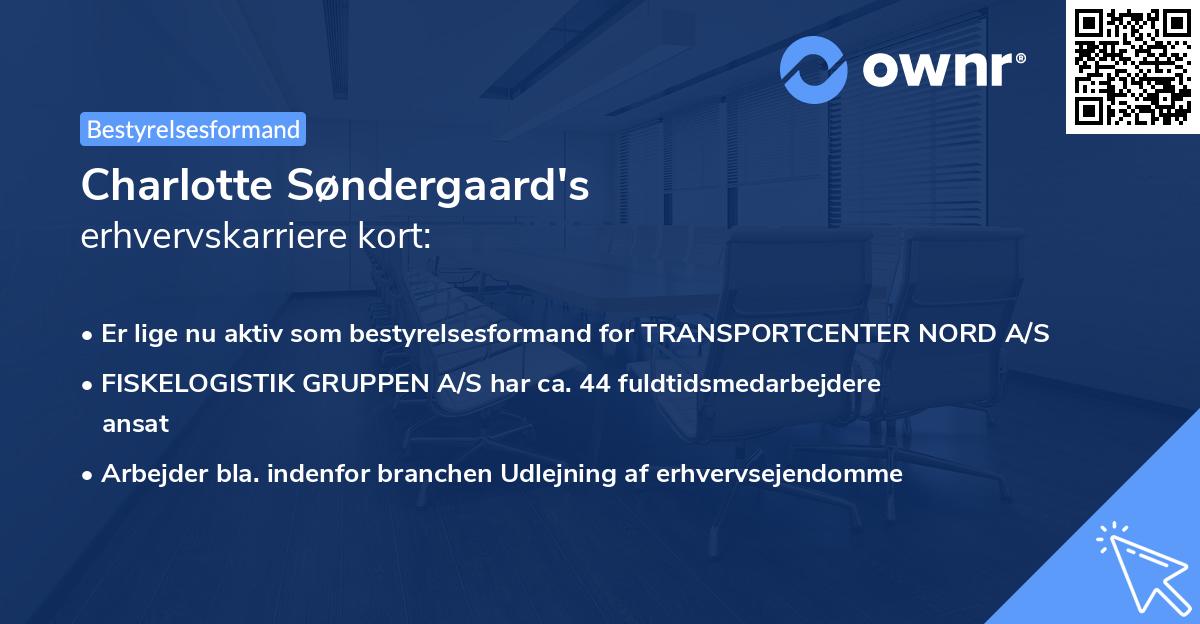 Charlotte Søndergaard's erhvervskarriere kort