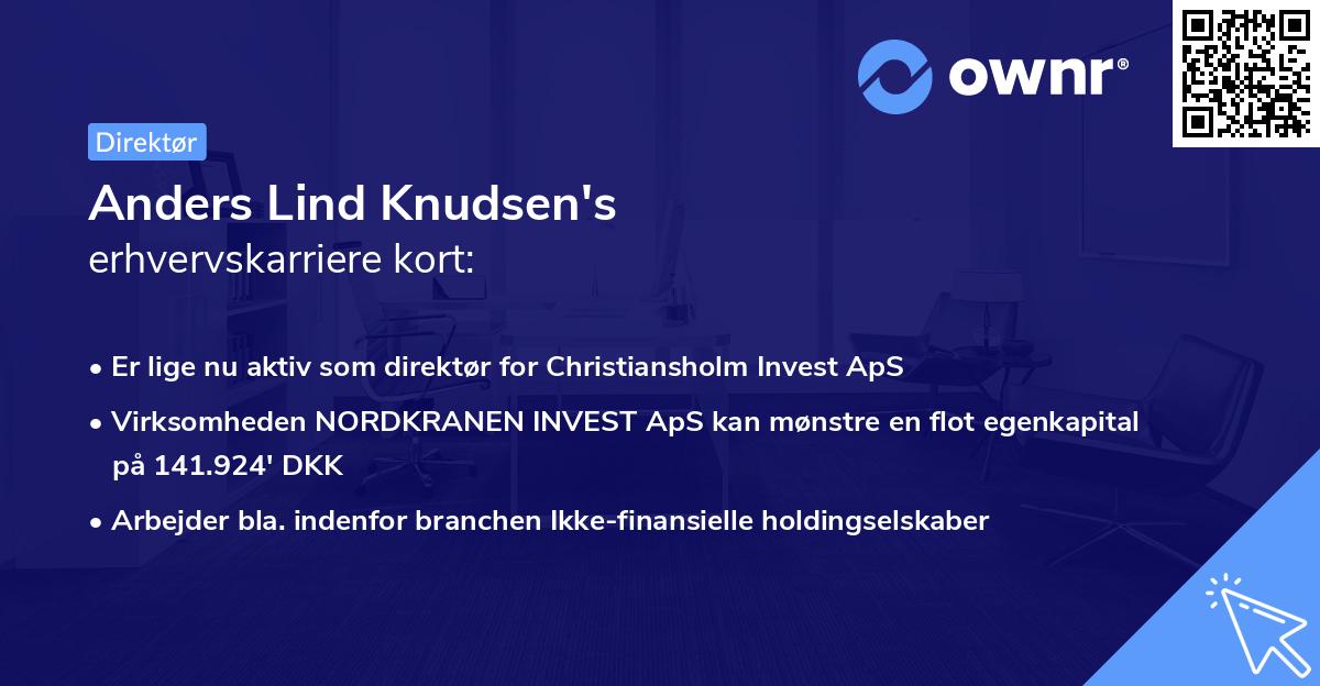 Anders Lind Knudsen's erhvervskarriere kort