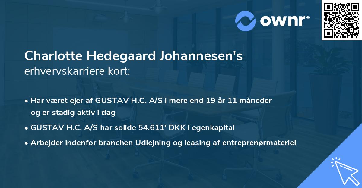 Charlotte Hedegaard Johannesen's erhvervskarriere kort