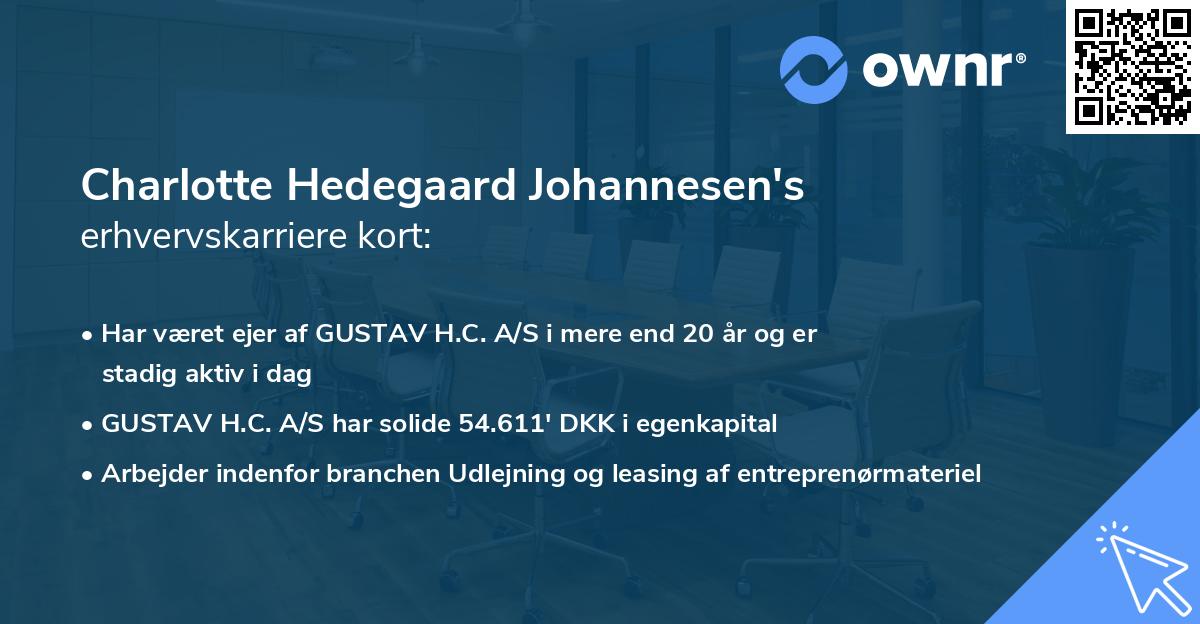 Charlotte Hedegaard Johannesen's erhvervskarriere kort