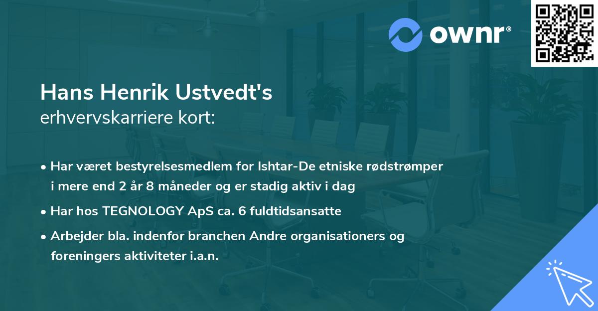 Hans Henrik Ustvedt's erhvervskarriere kort