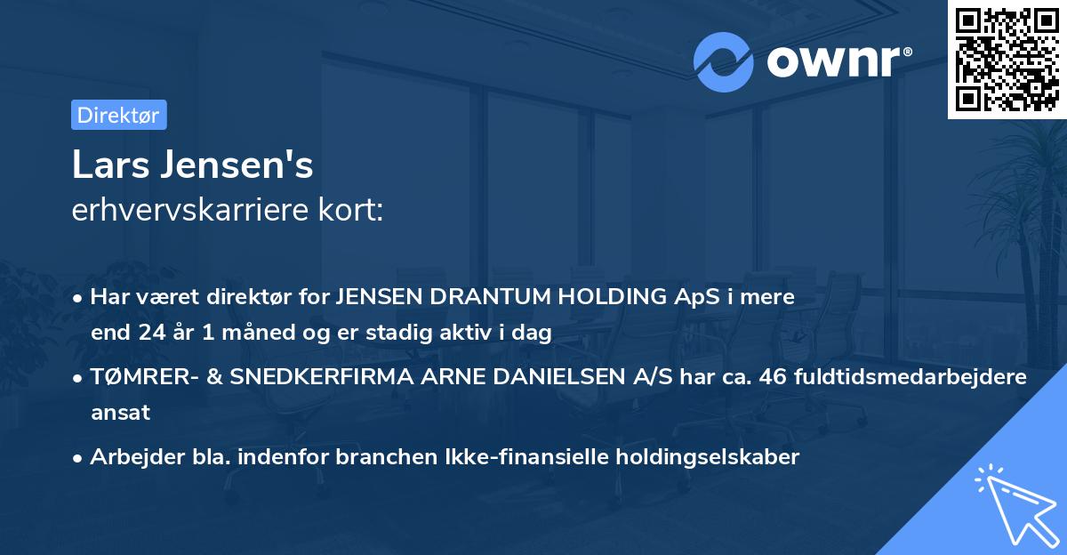 Lars Jensen's erhvervskarriere kort