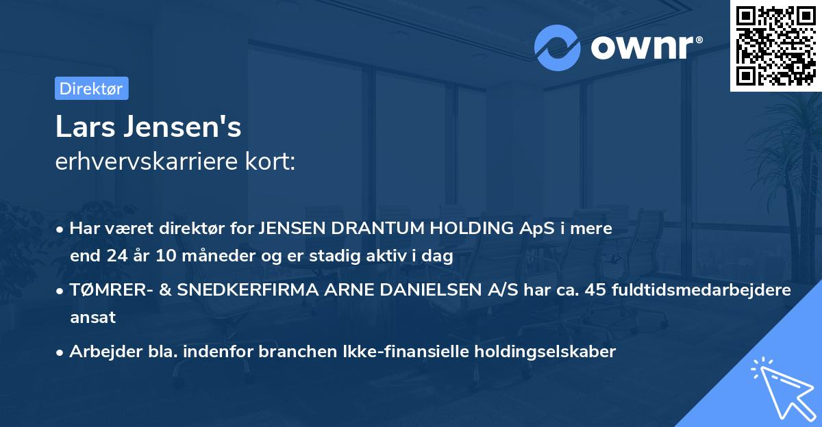 Lars Jensen's erhvervskarriere kort