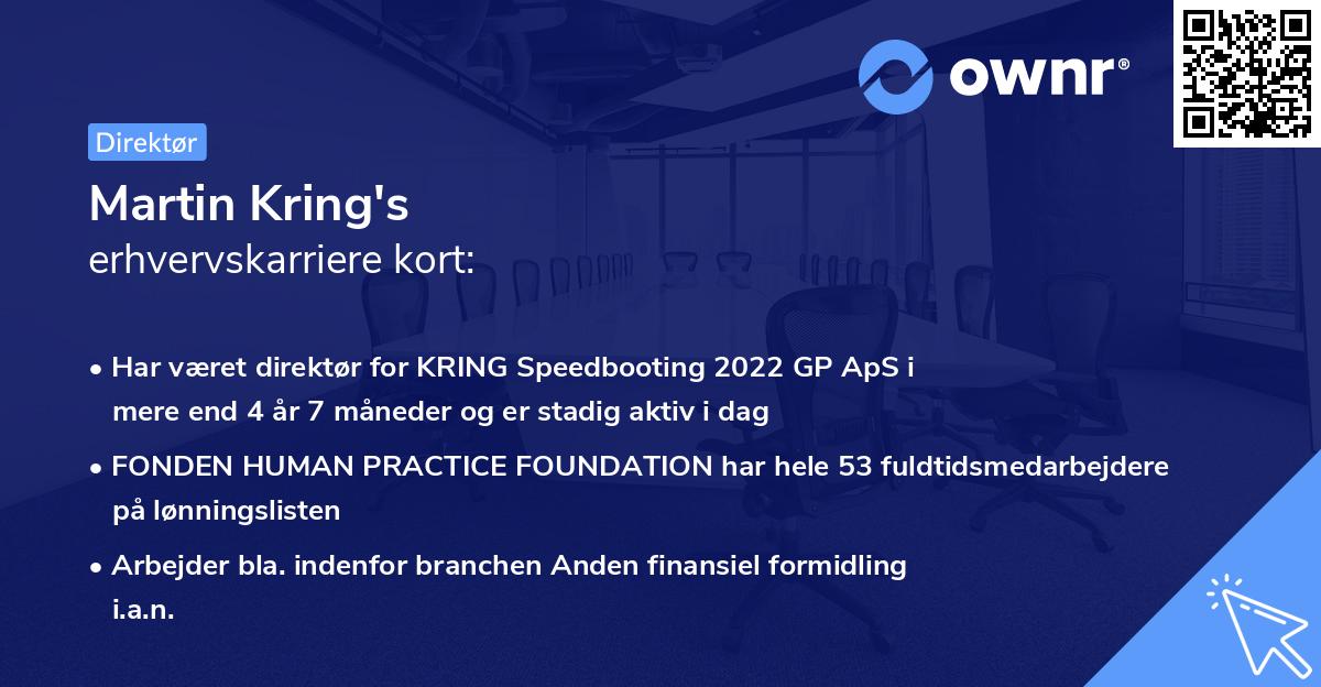 Martin Kring's erhvervskarriere kort