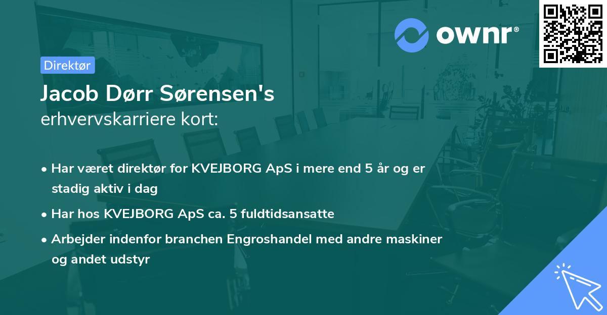 Jacob Dørr Sørensen's erhvervskarriere kort