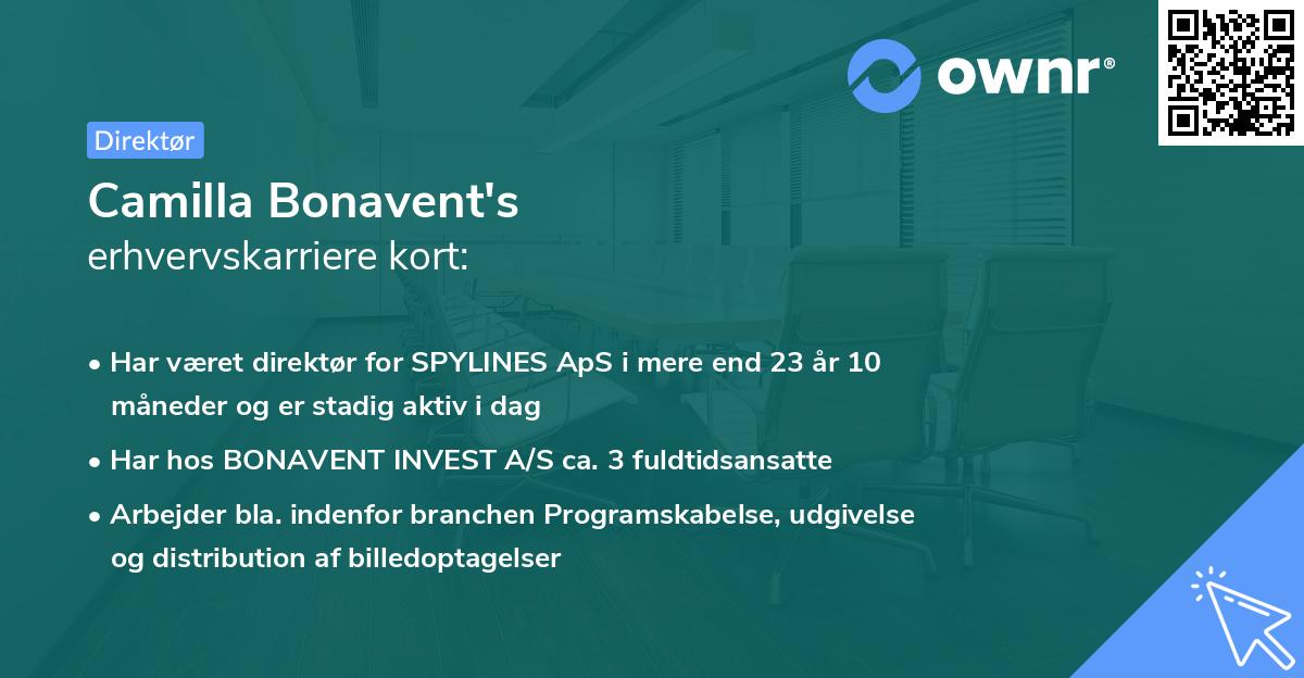 Camilla Bonavent's erhvervskarriere kort