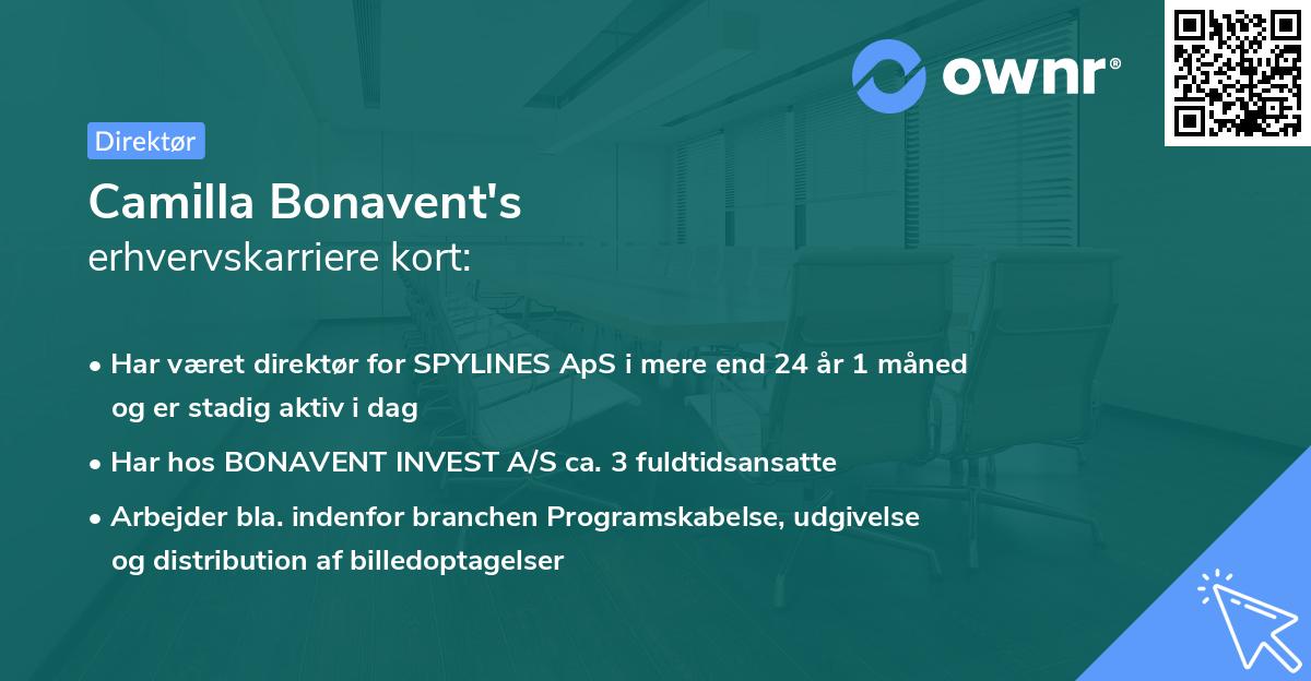 Camilla Bonavent's erhvervskarriere kort