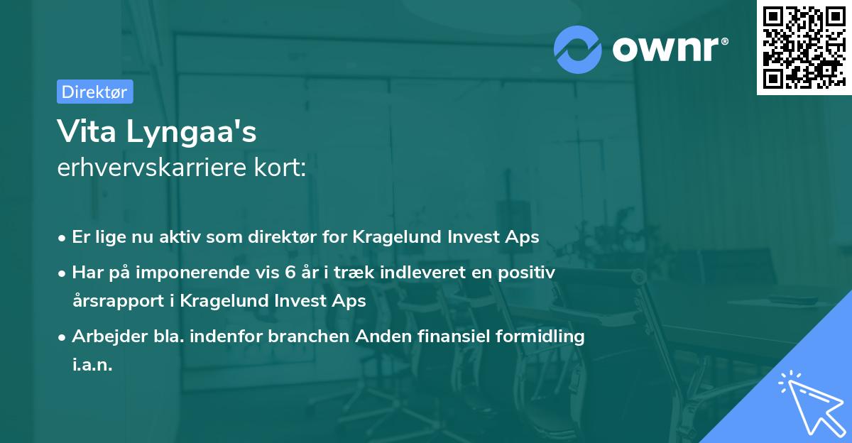 Vita Lyngaa's erhvervskarriere kort
