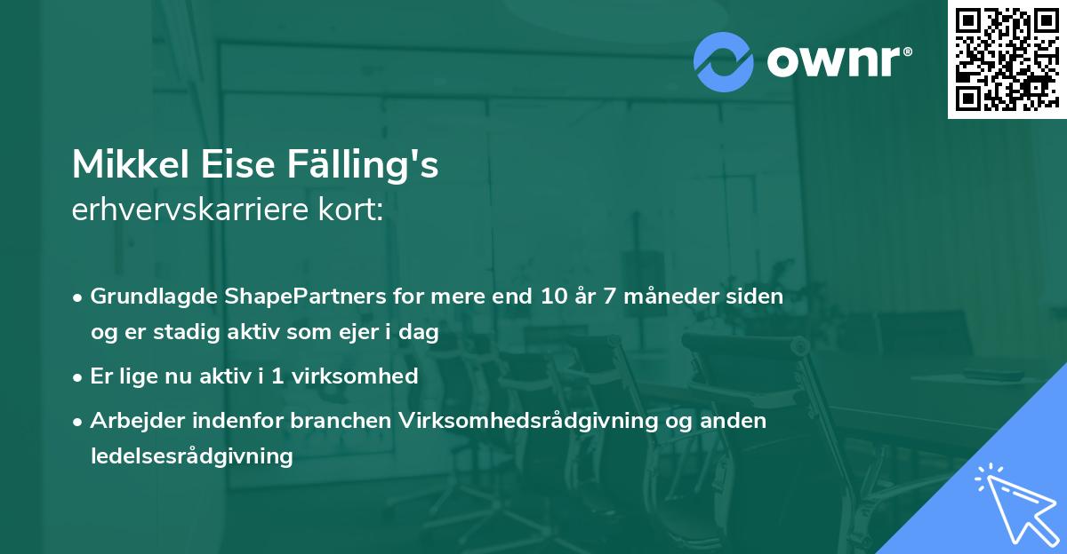 Mikkel Eise Fälling's erhvervskarriere kort