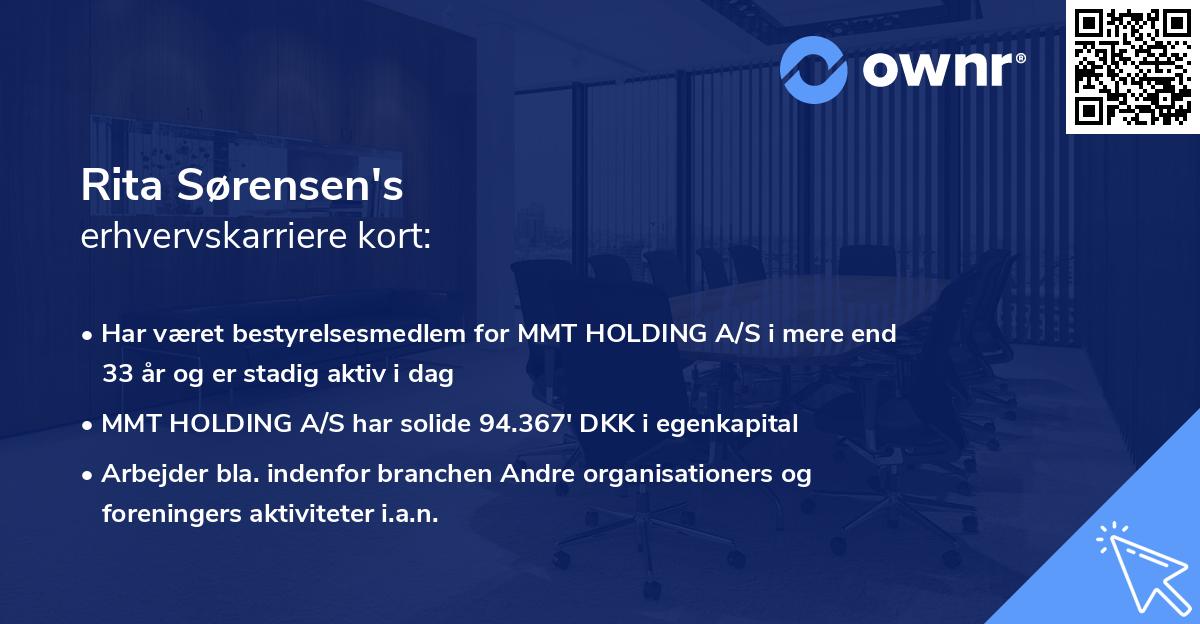 Rita Sørensen's erhvervskarriere kort