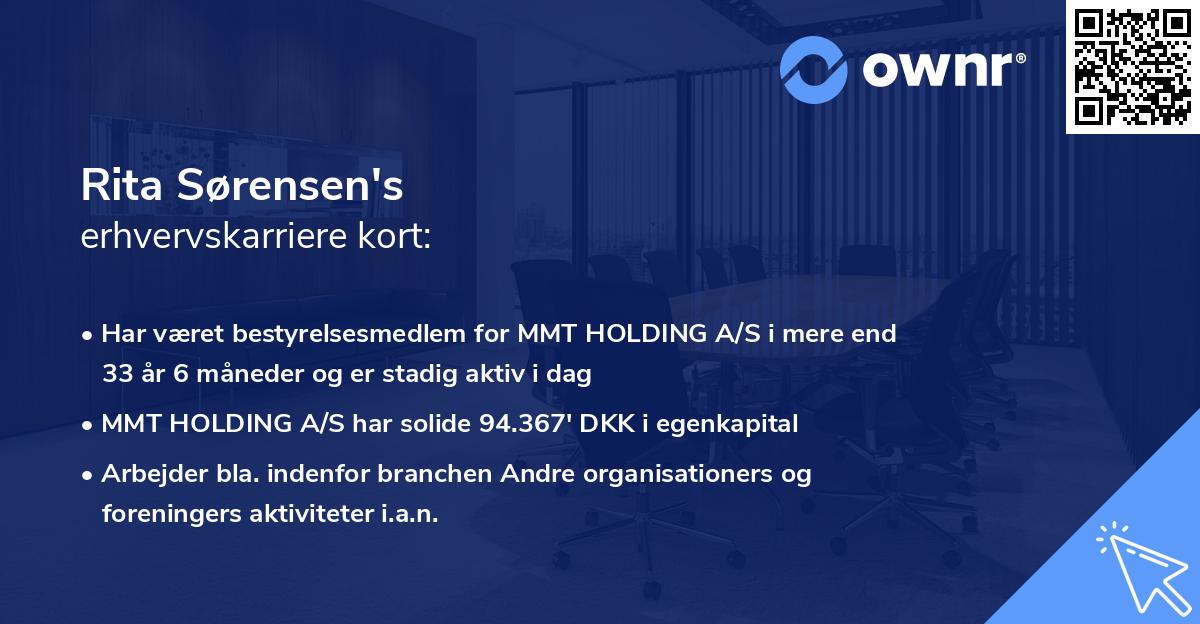 Rita Sørensen's erhvervskarriere kort