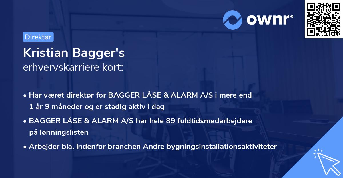 Kristian Bagger's erhvervskarriere kort