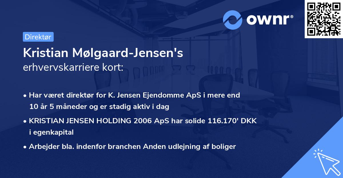 Kristian Mølgaard-Jensen's erhvervskarriere kort
