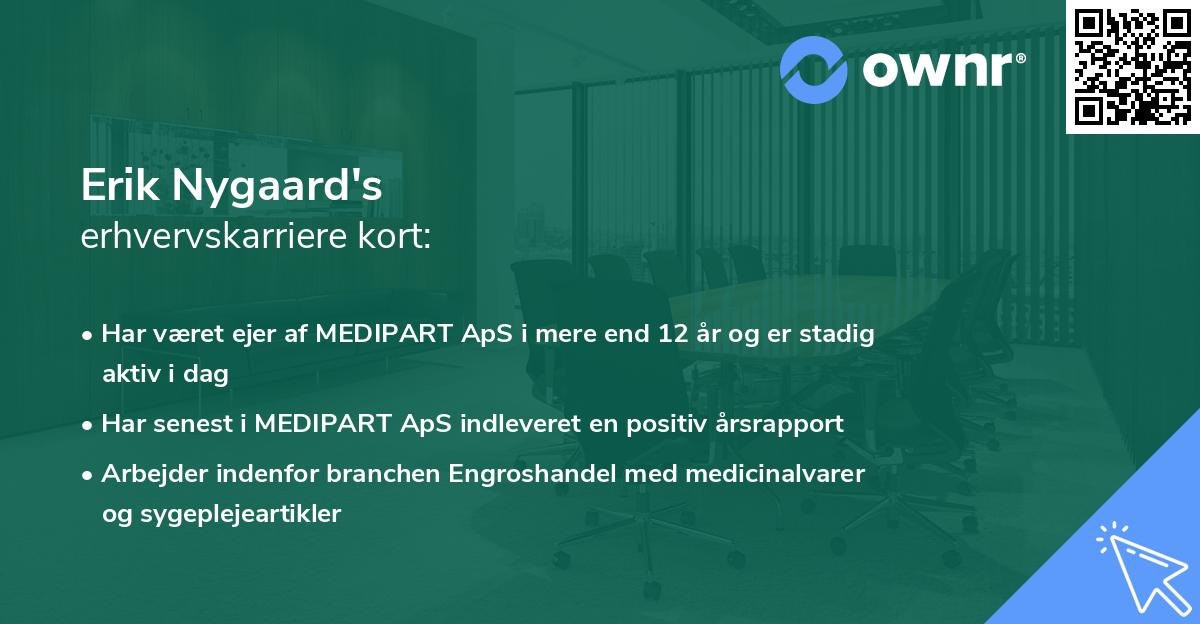 Erik Nygaard's erhvervskarriere kort